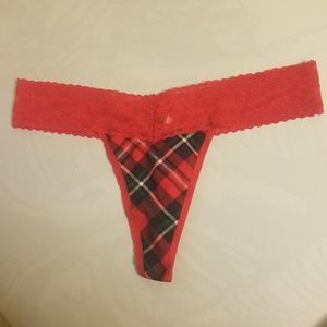 BNWT Victorias Secret size Medium Plaid Thong